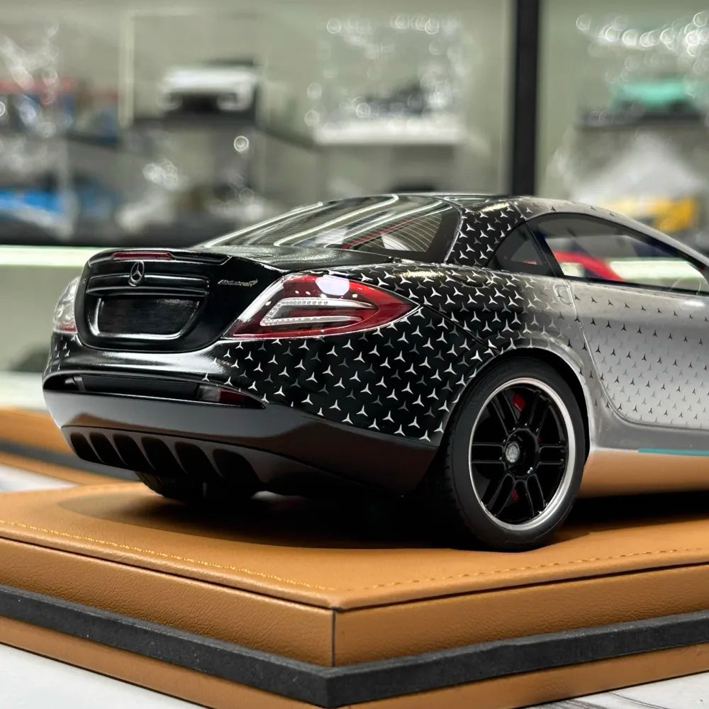 [IVY] 1:18 Mercedes-Benz 2006 SLR McLaren 722 Edition Silver & Star Model Car Resin