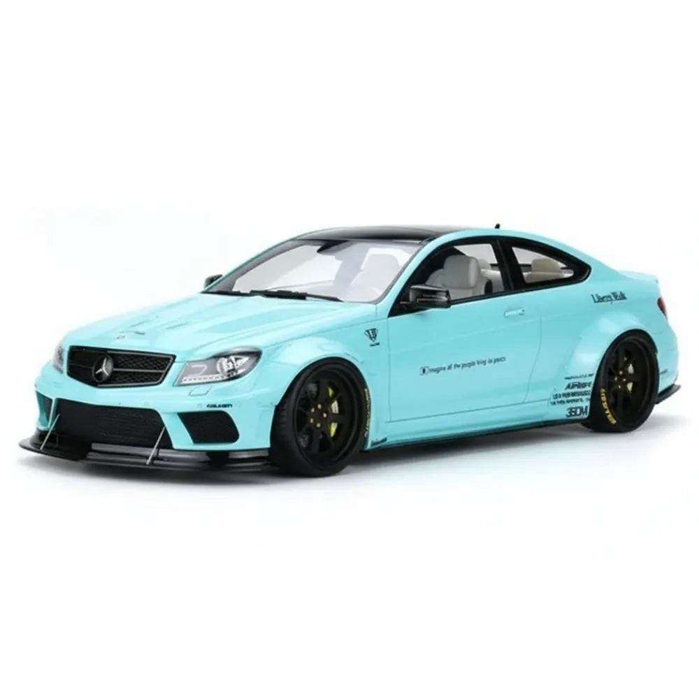 [IVY] 1:18 Mercedes-Benz 2013 C63 AMG W204 LBWK 507 Edition Tiffany blå resin