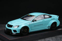 [IVY] 1:18 Mercedes-Benz 2013 C63 AMG W204 LBWK 507 Edition Tiffany blå resin
