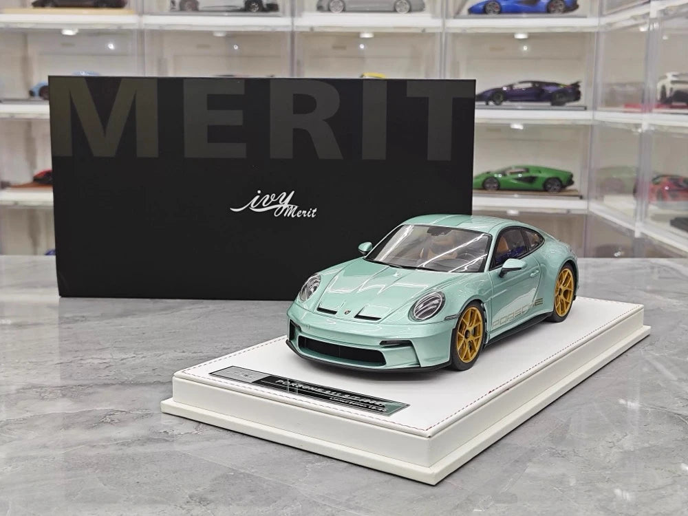 [IVY] 1:18 Porsche 2023 911 992 S/T vert voiture miniature Resin