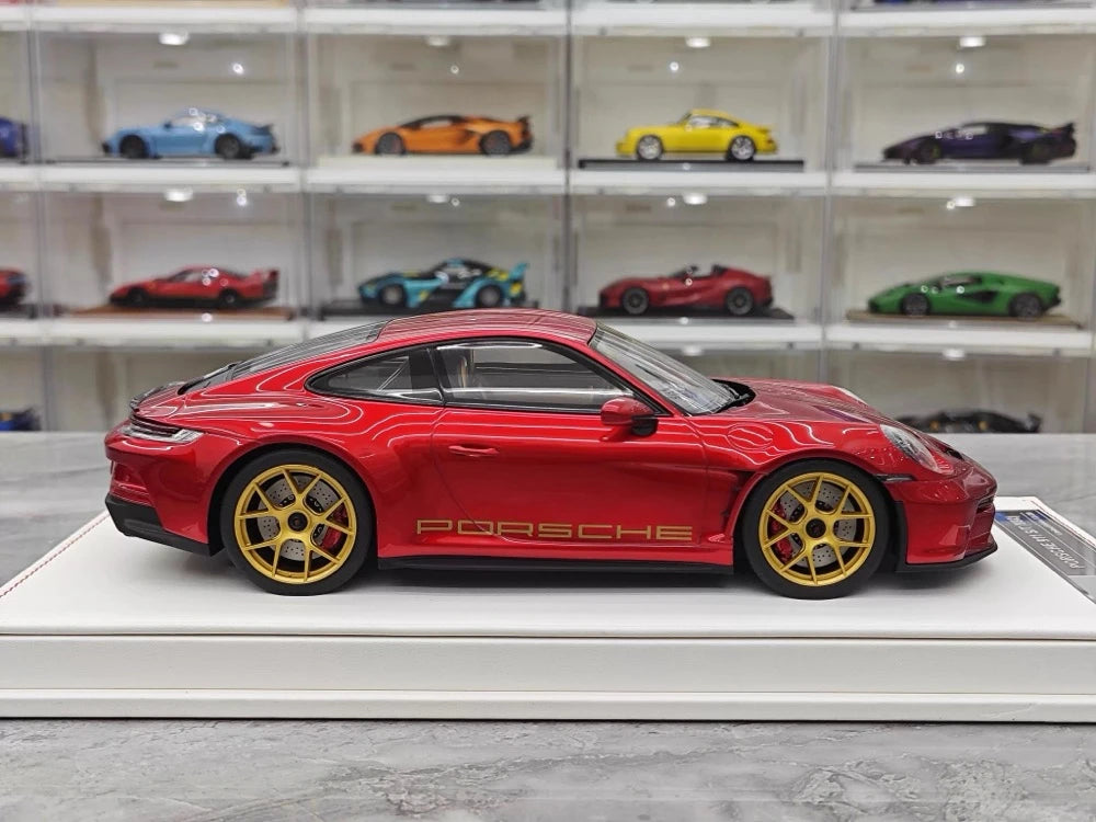 [IVY] 1:18 Porsche 2023 911 992 S/T Red Model Car Resin