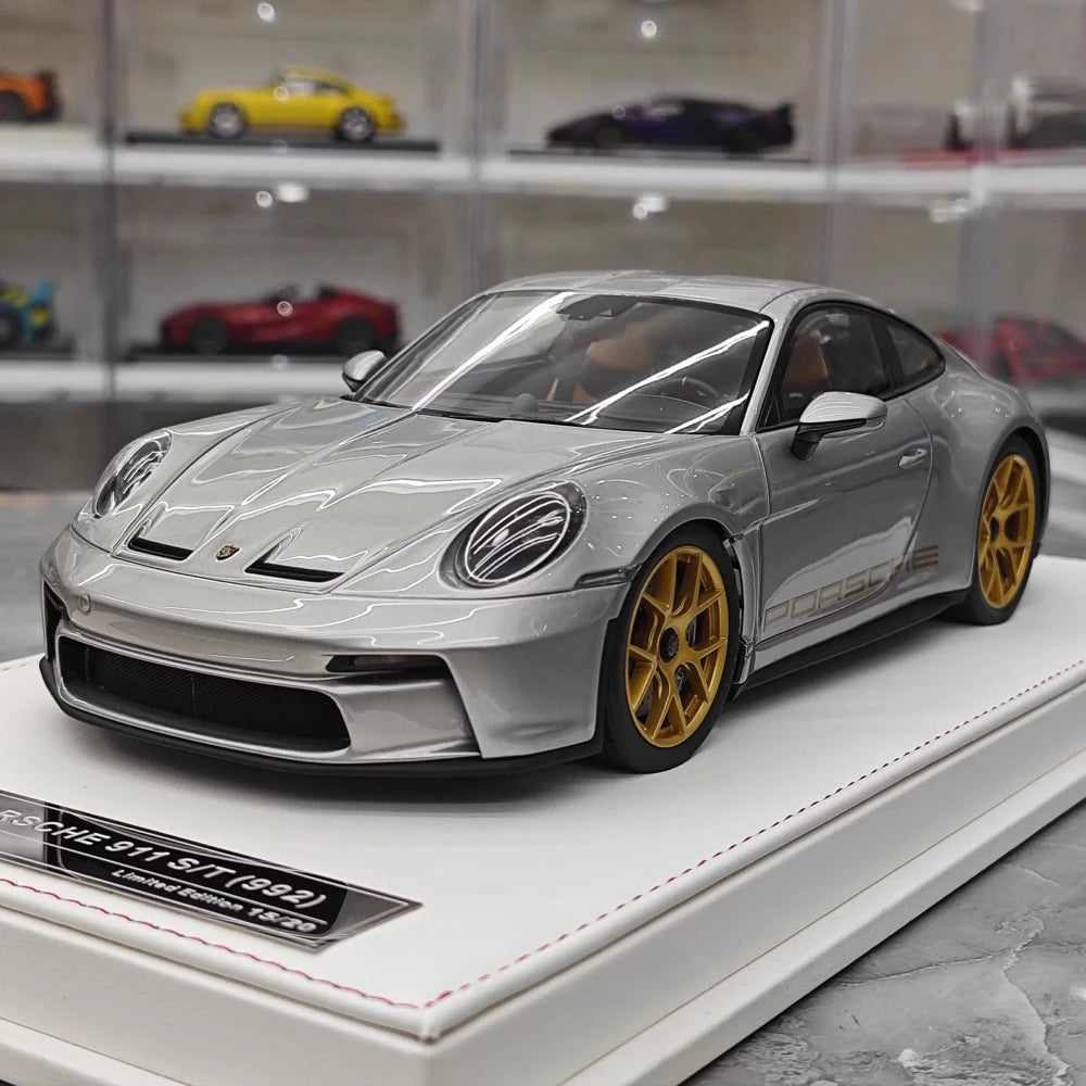 [IVY] 1:18 Porsche 2023 911 992 S/T silver modellbil harts