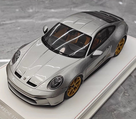 [IVY] 1:18 Porsche 2023 911 992 S/T Silver Model Car Resin