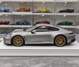 [IVY] 1:18 Porsche 2023 911 992 S/T silver modellbil harts