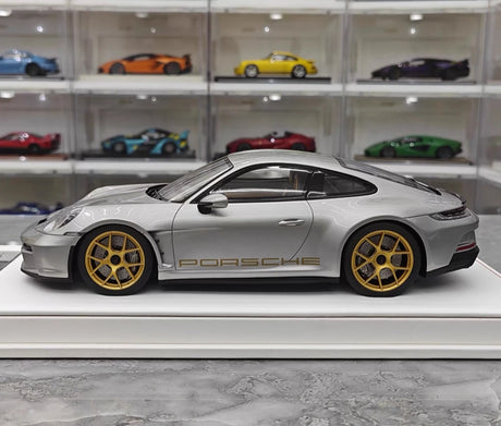 [IVY] 1:18 Porsche 2023 911 992 S/T Silver Model Car Resin