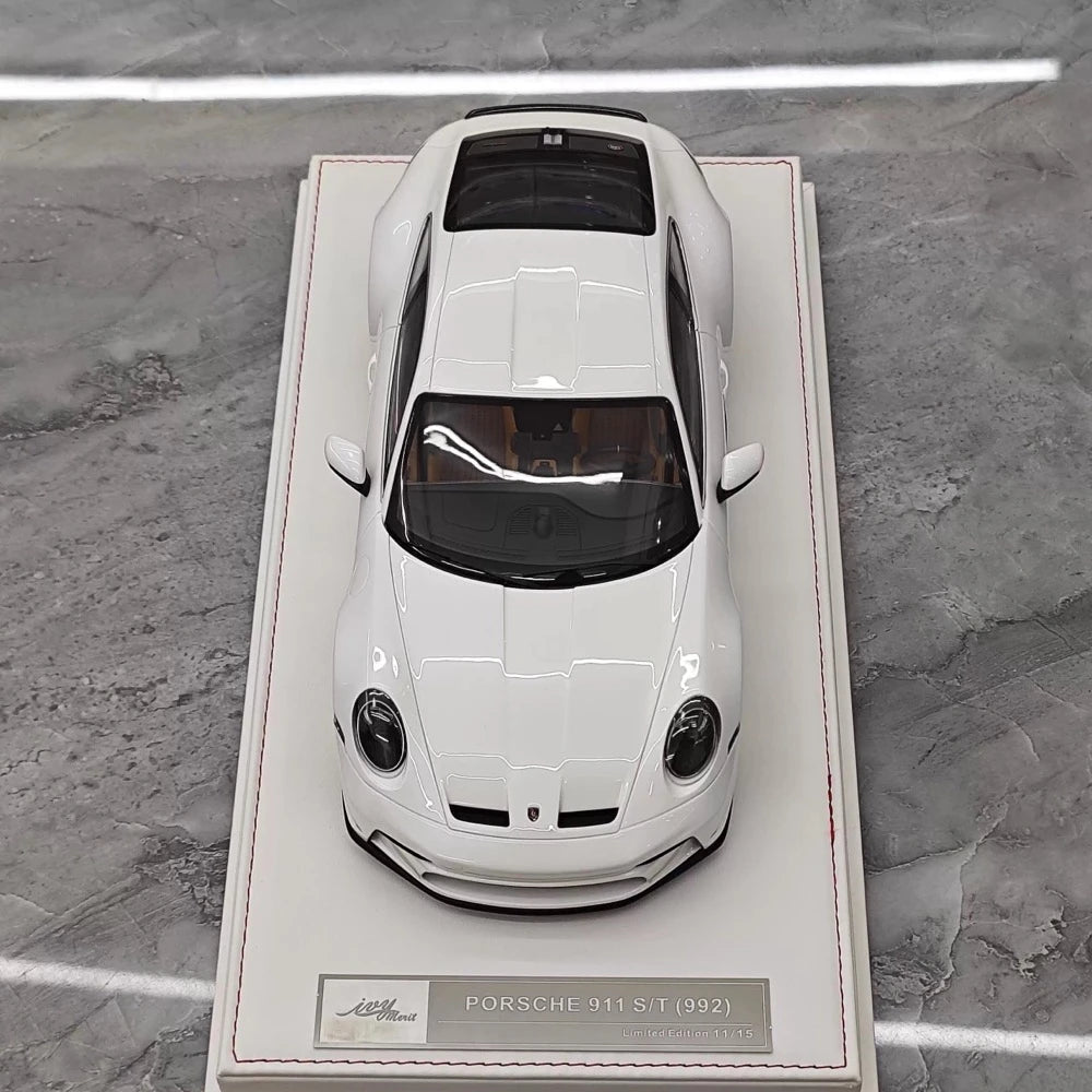 [IVY] 1:18 Porsche 2023 911 992 S/T White Model Car Resin