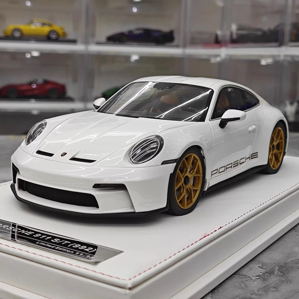 [IVY] 1:18 Porsche 2023 911 992 S/T White Model Car Resin