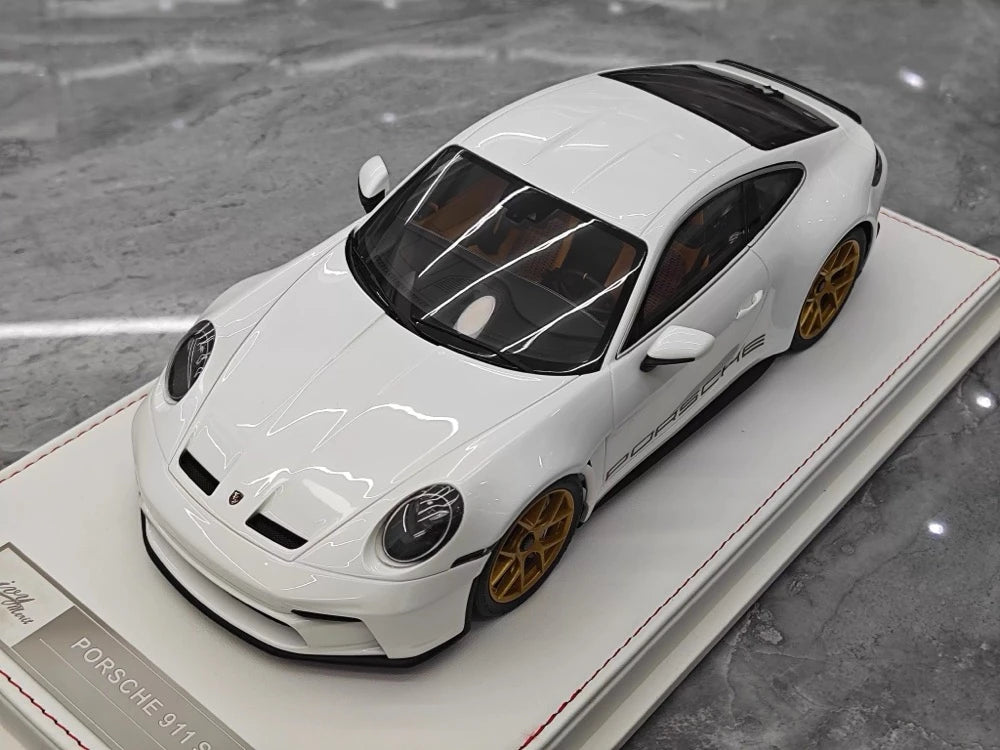 [IVY] 1:18 Porsche 2023 911 992 S/T White Model Car Resin