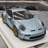 [IVY] 1:18 Porsche 2023 911 992 S/T Ice Blue Model Car Resin