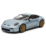 [IVY] 1:18 Porsche 2023 911 992 S/T Ice Blue Model Car Resin