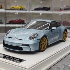 [IVY] 1:18 Porsche 2023 911 992 S/T Ice blu modellino di auto resina