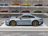 [IVY] 1:18 Porsche 2023 911 992 S/T Ice Blue Model Car Resin