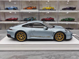 [IVY] 1:18 Porsche 2023 911 992 S/T Ice Blue Model Car Resin