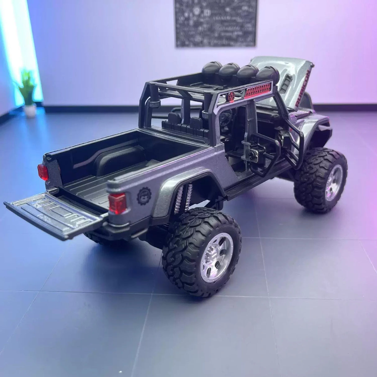 Jeep 2018 Wrangler terräng grå 1:32 – pressgjuten visningsmodell