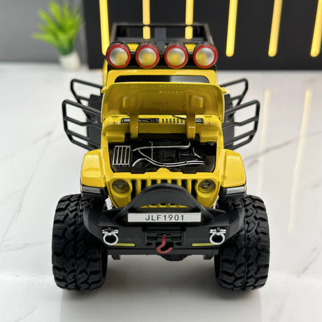 Jeep 2018 Wrangler terräng gul 1:32 – pressgjuten visningsmodell