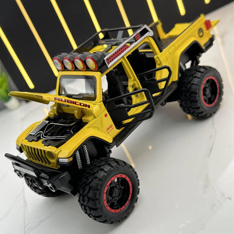Jeep 2018 Wrangler terräng gul 1:32 – pressgjuten visningsmodell