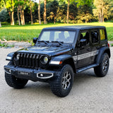 Jeep 2018 Wrangler Rubicon zwart 1:24 – diecast displaymodel