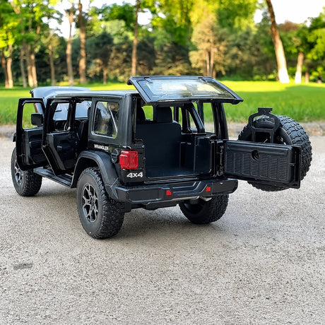 Jeep 2018 Wrangler Rubicon zwart 1:24 – diecast displaymodel