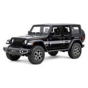 Jeep 2018 Wrangler Rubicon zwart 1:24 – modelauto van gegoten metaal voor display