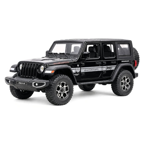 Jeep 2018 Wrangler Rubicon zwart 1:24 – diecast displaymodel