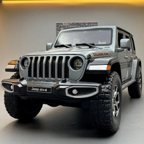 Jeep 2018 Wrangler Rubicon grijs 1:24 – diecast displaymodel