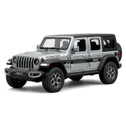 Jeep 2018 Wrangler Rubicon grijs 1:24 – modelauto van gegoten metaal voor display