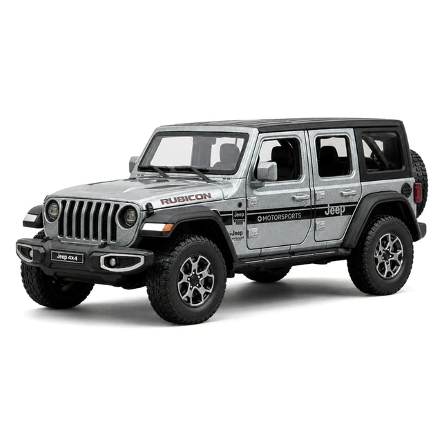 Jeep 2018 Wrangler Rubicon grijs 1:24 – diecast displaymodel