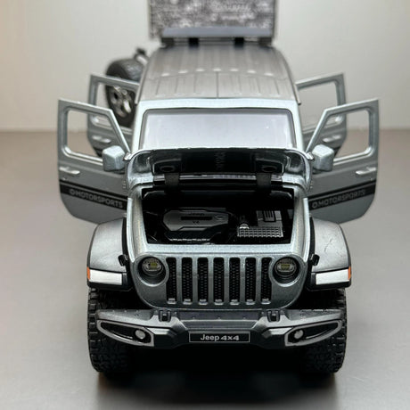 Jeep 2018 Wrangler Rubicon grijs 1:24 – diecast displaymodel
