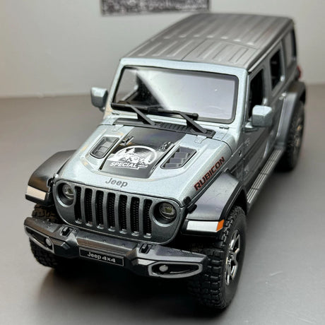 Jeep 2018 Wrangler Rubicon grijs 1:24 – diecast displaymodel