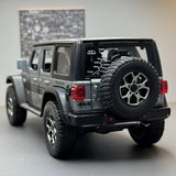 Jeep 2018 Wrangler Rubicon grijs 1:24 – diecast displaymodel