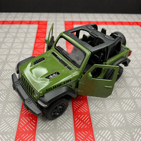 Jeep 2018 Wrangler Rubicon 1:36 الأخضر – نموذج عرض مصبوب، مصبوب،