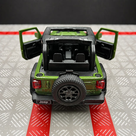 Jeep 2018 Wrangler Rubicon 1:36 الأخضر – نموذج عرض مصبوب، مصبوب،