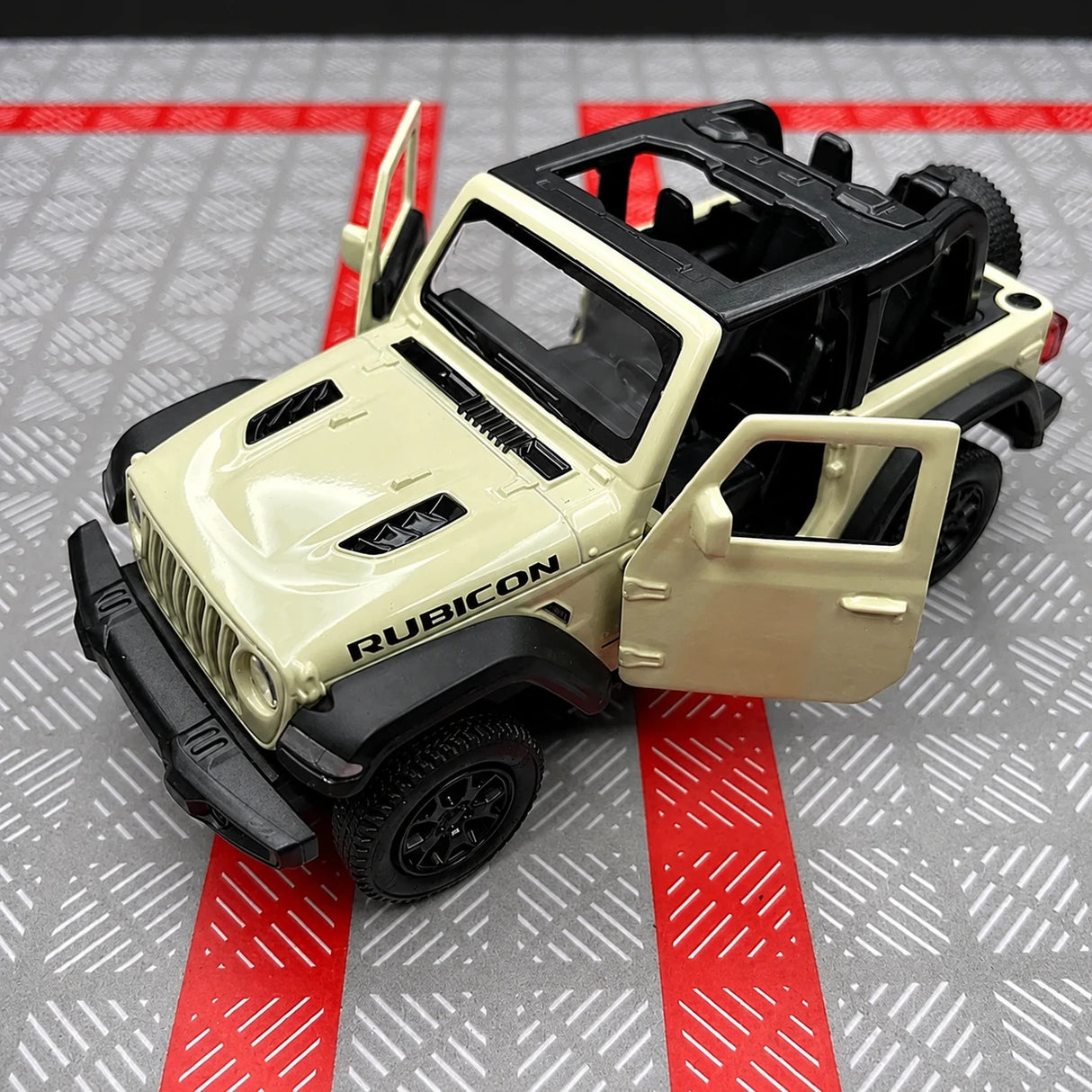 Jeep 2018 Wrangler Rubicon أوف وايت 1:36 – نموذج عرض مصبوب بالقالب