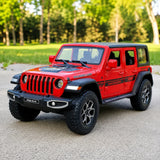 Jeep 2018 Wrangler Rubicon Rode 1:24 – Gegoten Beeldmodel Gietijzer