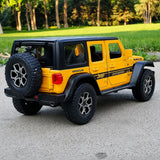 Jeep 2018 Wrangler Rubicon geel 1:24 – diecast displaymodel