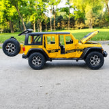 Jeep 2018 Wrangler Rubicon geel 1:24 – diecast displaymodel