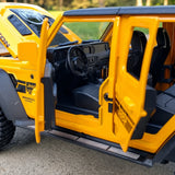 Jeep 2018 Wrangler Rubicon geel 1:24 – diecast displaymodel