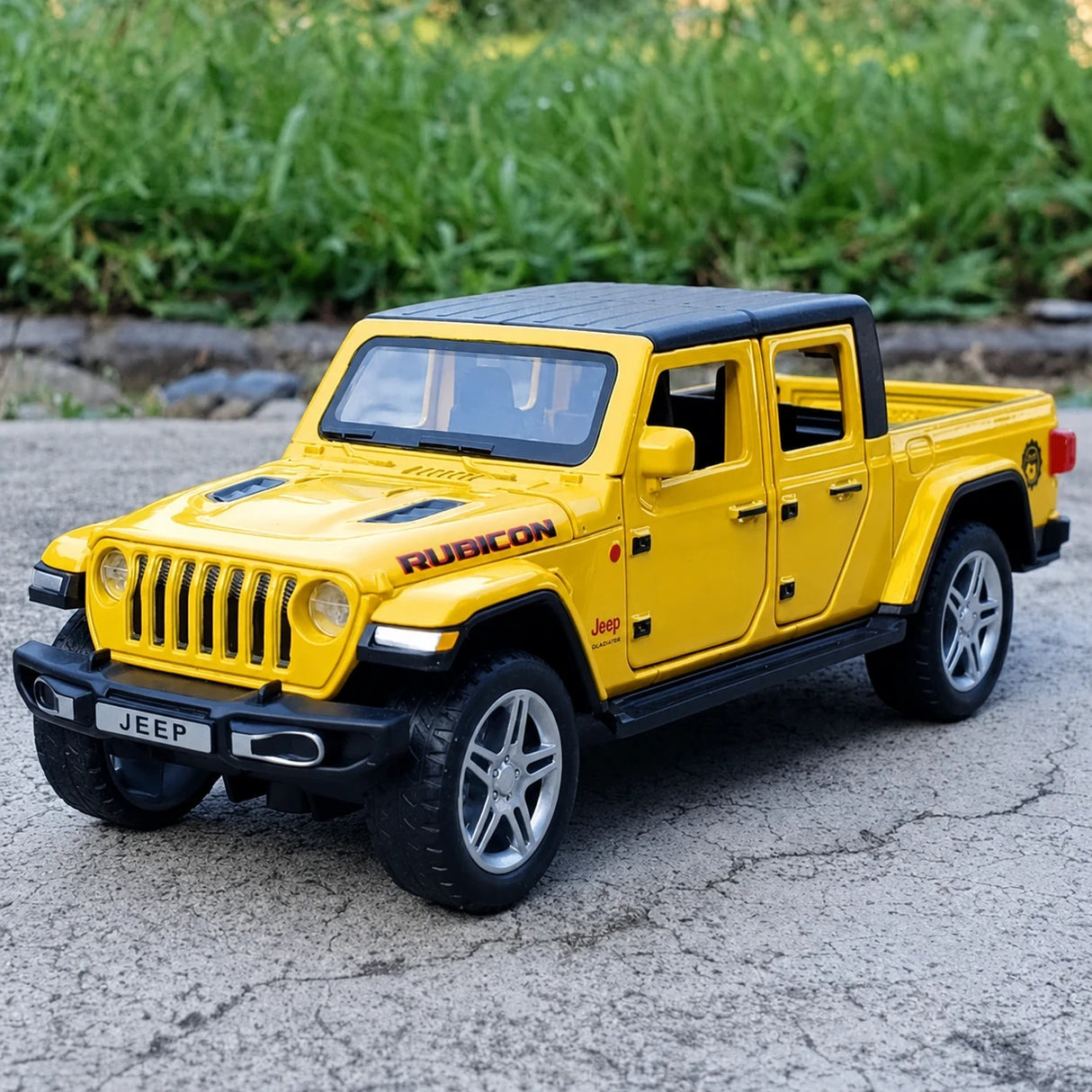 Jeep 2020 Gladiator Rubicon gul 1:32 – pressgjuten visningsmodell