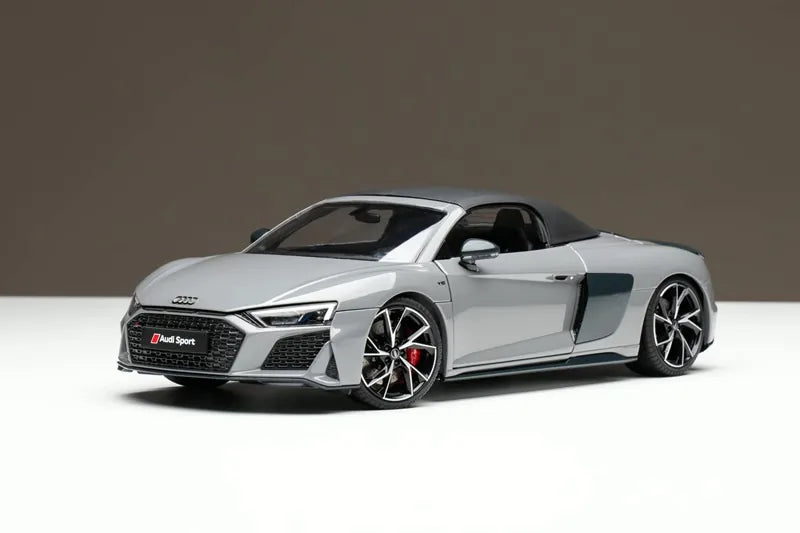 [KengFai] 1:18 Audi 2020 R8 Spyder Gray Model Car Die-Cast