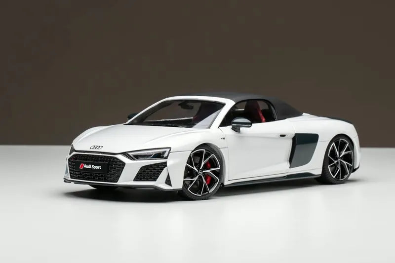 [KengFai] 1:18 Audi 2020 R8 Spyder White Model Car Die-Cast