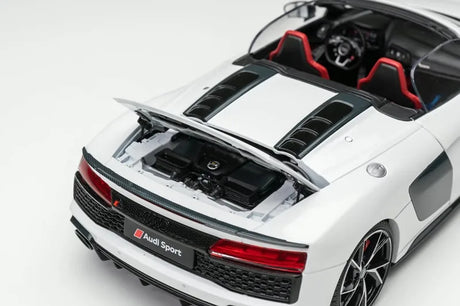 [KengFai] 1:18 Audi 2020 R8 Spyder White Model Car Die-Cast
