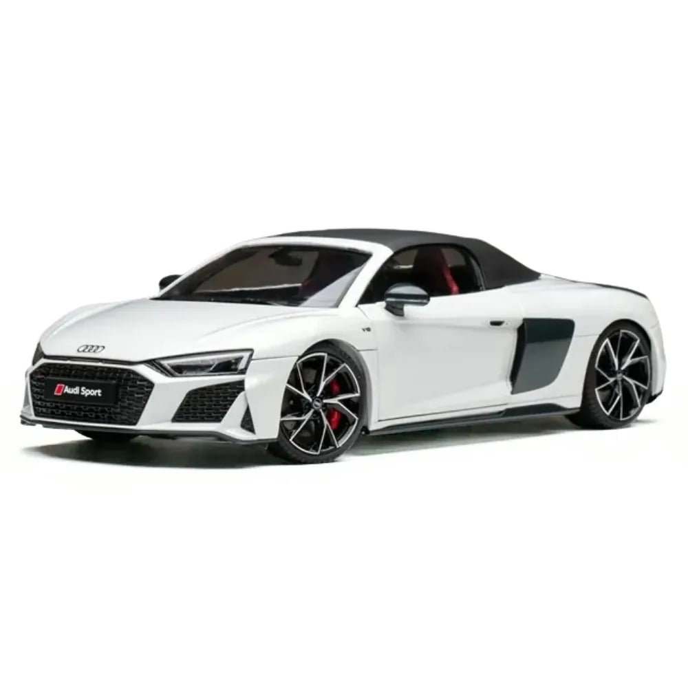 [KengFai] 1:18 Audi 2020 R8 Spyder White Model Car Die-Cast