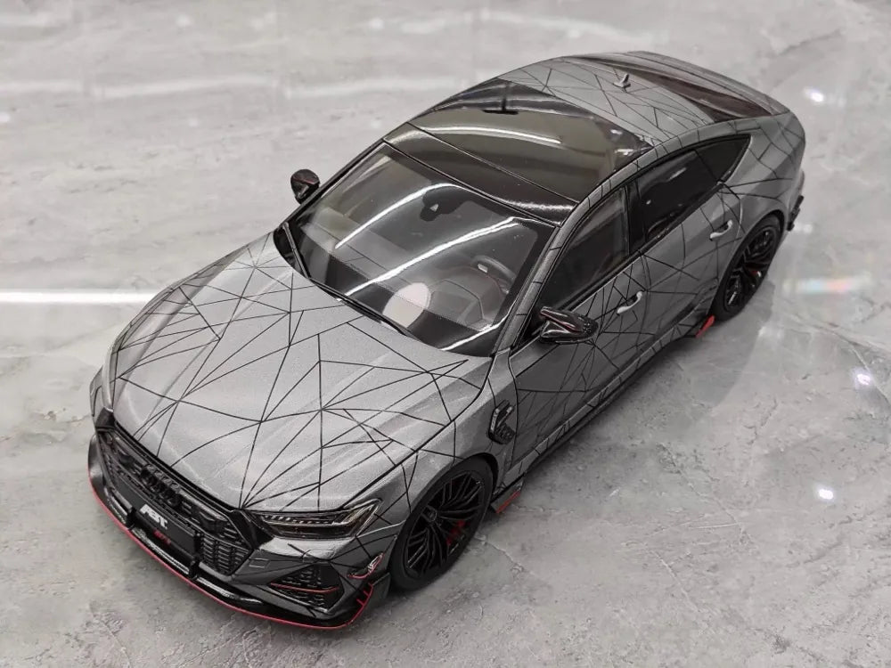 [KengFai] 1:18 Audi 2021 RS7 Sportback ABT Gray Model Car Die-Cast