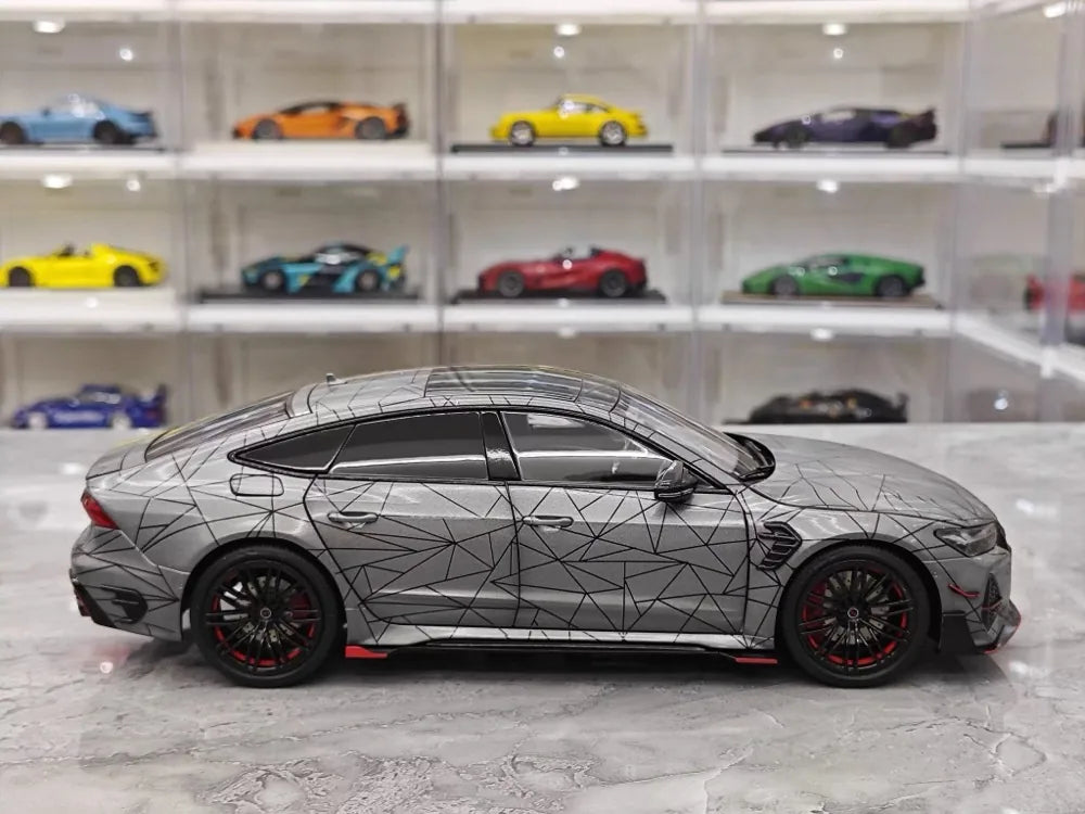 [KengFai] 1:18 Audi 2021 RS7 Sportback ABT Gray Model Car Die-Cast