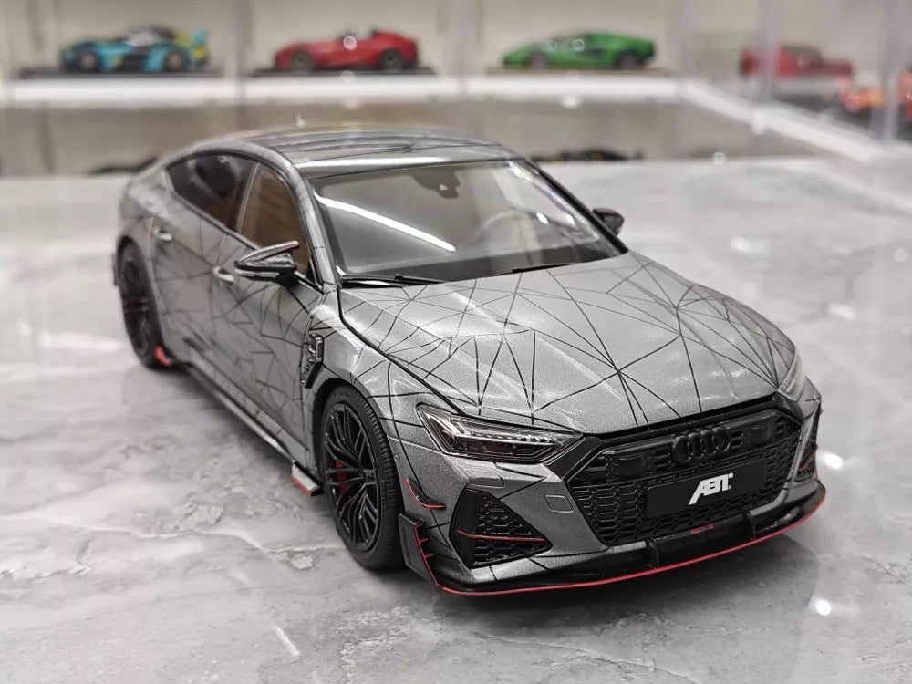 [KengFai] 1:18 Audi 2021 RS7 Sportback ABT Gray Model Car Die-Cast