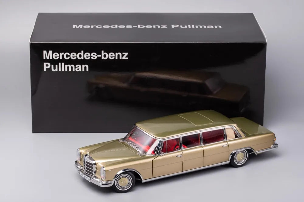[KengFai] 1:18 Mercedes-Benz 1963 600 Pullman W100 LWB oro modellino di auto Die-Cast