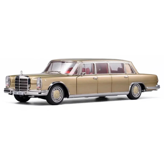 [KengFai] 1:18 Mercedes-Benz 1963 600 Pullman W100 LWB Gold Model Car Die-Cast