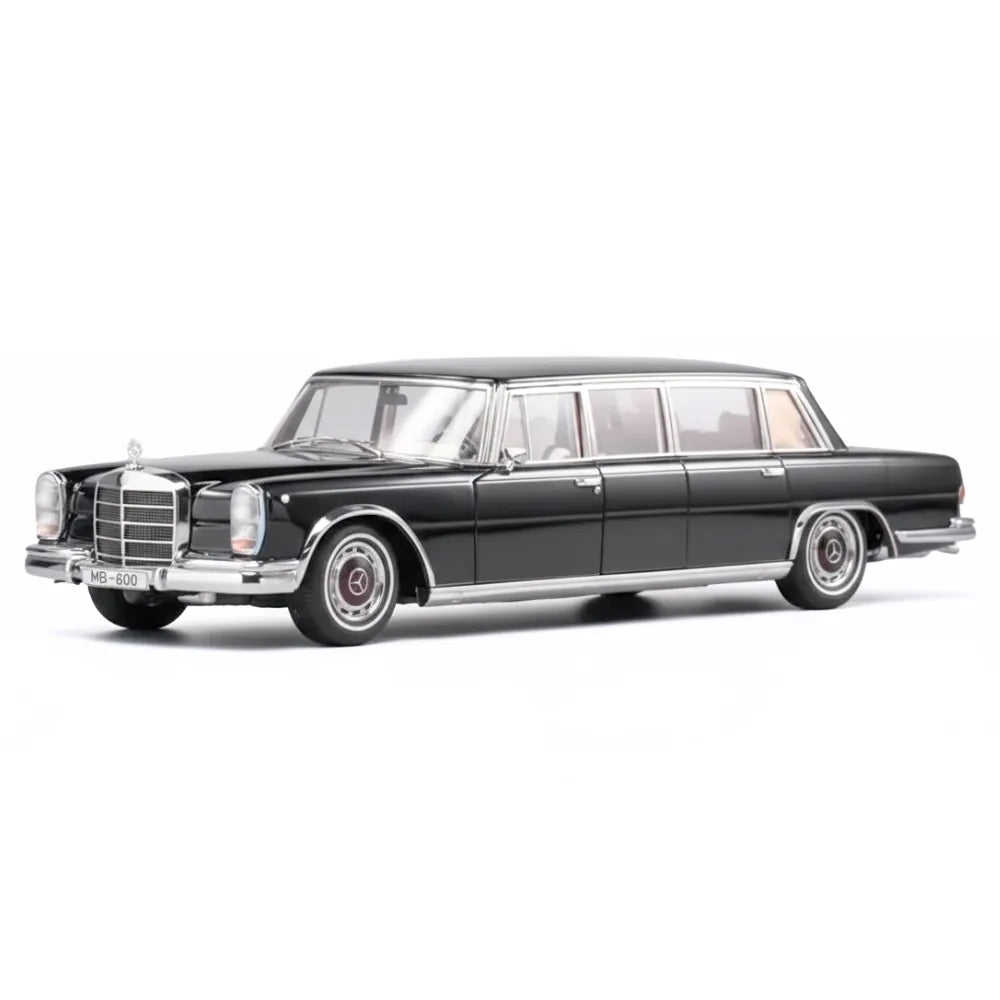 [KengFai] 1:18 Mercedes-Benz 1963 600 Pullman W100 LWB Black Model Car Die-Cast