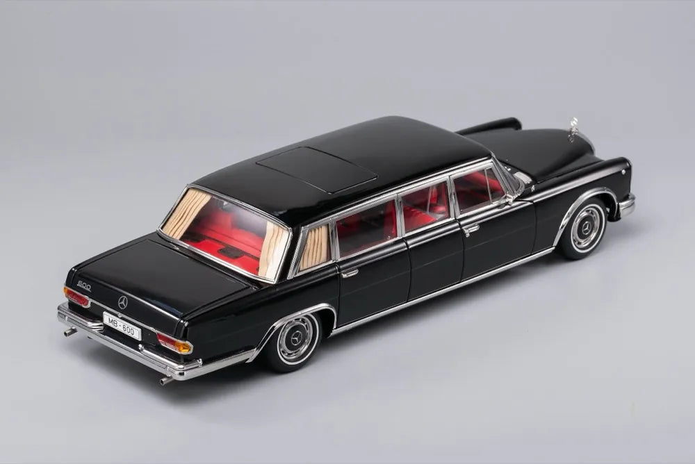 [KengFai] 1:18 Mercedes-Benz 1963 600 Pullman W100 LWB Black Model Car Die-Cast