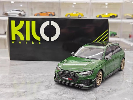 [Kiloworks] 1:18 Audi 2018 RS4 Avant Green Model Car Die-Cast